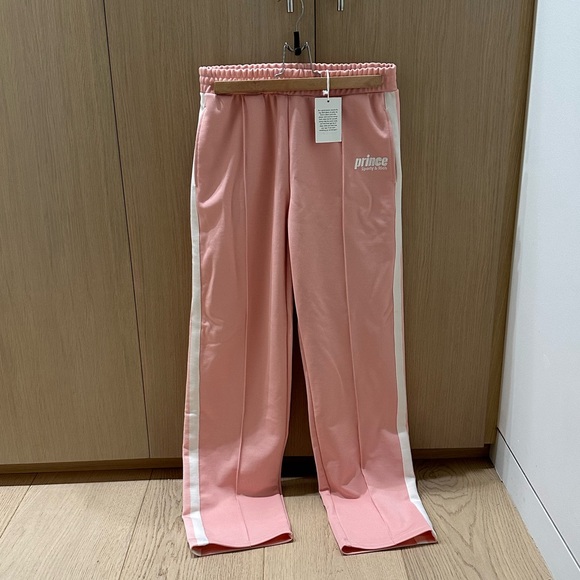 Sporty & Rich Pants - NWT Sporty and Rich x Prince Pink Track Pants Medium